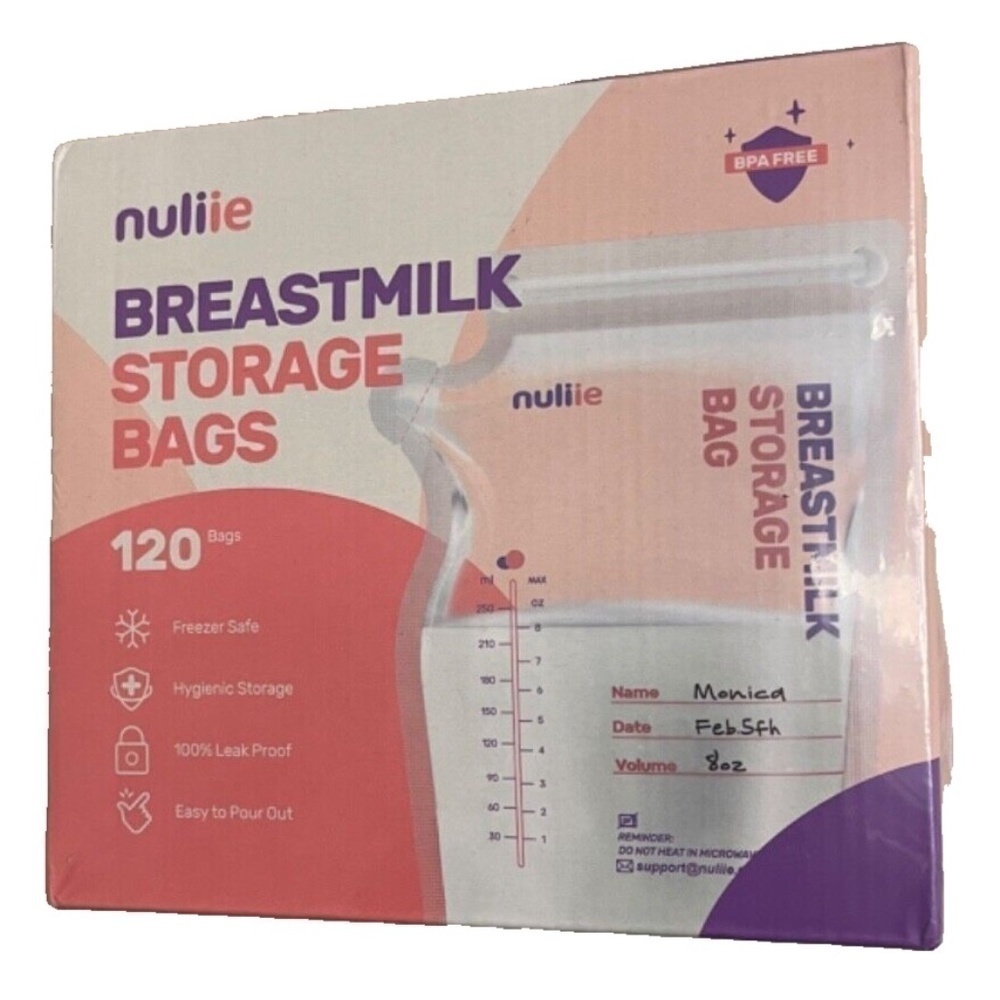 Breastmilk Storage Bags, No-Leak, 120 Count Pack of 1 NEW‎ 120 Pcs Temp-Sensing